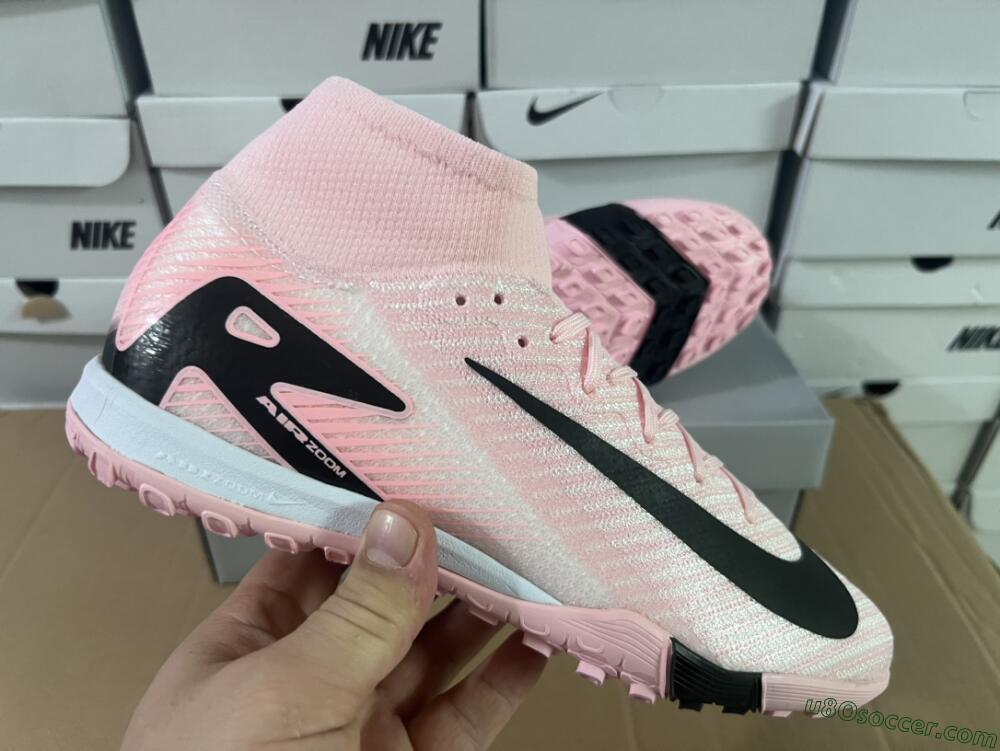 Nike Air Zoom Mercurial Superfly 10 Elite TF Artificial Turf Soccer Shoes - Pink/White/Black
