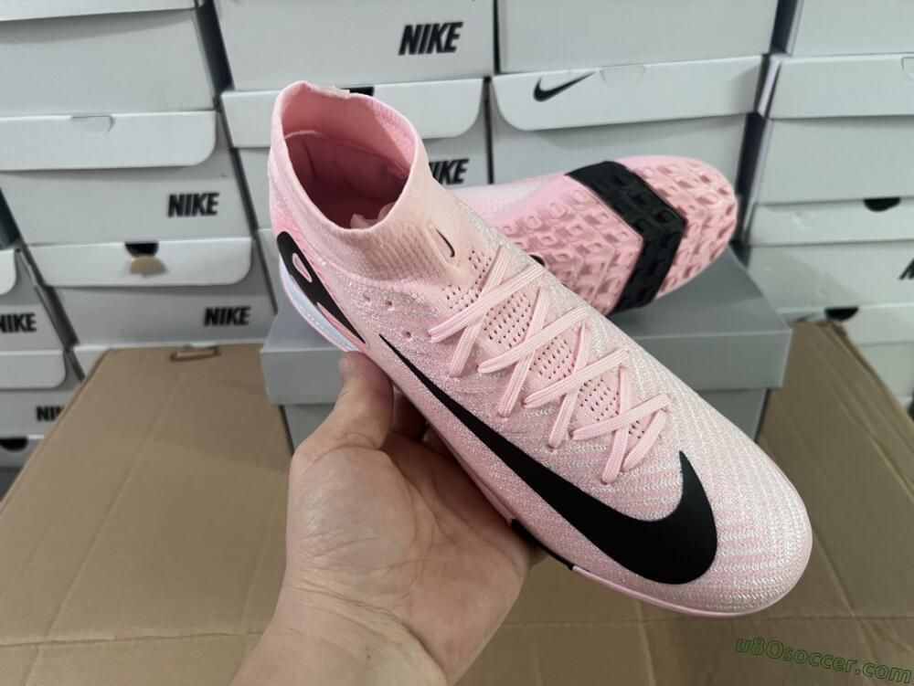 Nike Air Zoom Mercurial Superfly 10 Elite TF Artificial Turf Soccer Shoes - Pink/White/Black