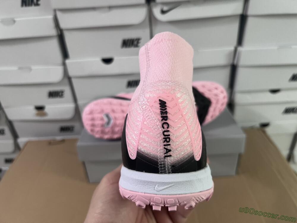 Nike Air Zoom Mercurial Superfly 10 Elite TF Artificial Turf Soccer Shoes - Pink/White/Black