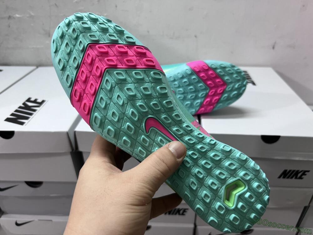 Nike Air Zoom Mercurial Superfly 10 Elite TF Artificial Turf Soccer Shoes - Jade/Pink/Blue