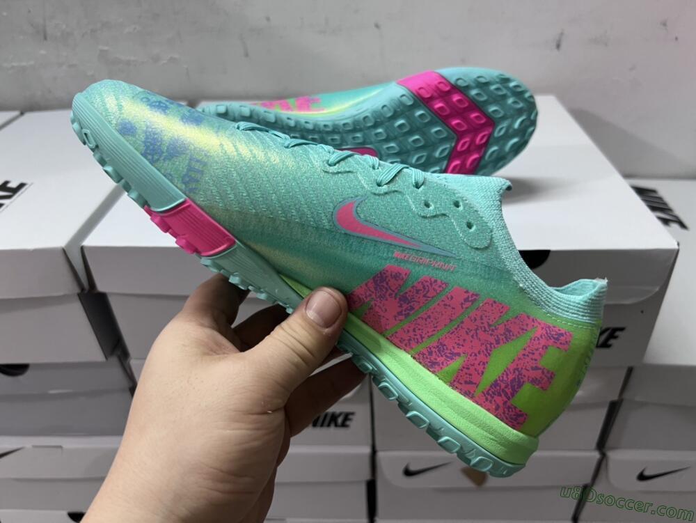 Nike Air Zoom Mercurial Vapor 16 Elite TF Artificial Turf Soccer Shoes - Jade/Pink/Blue