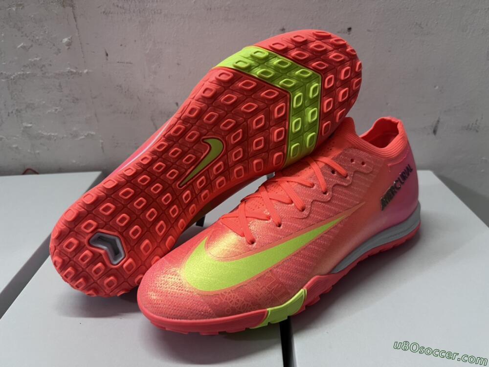 Nike Air Zoom Mercurial Vapor 15 Elite TF Artificial Turf Soccer Shoes - Red/Yellow/White