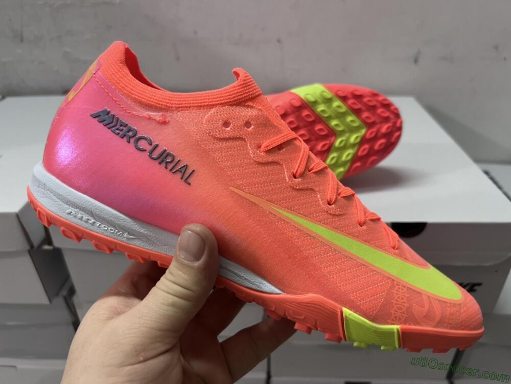 Nike Air Zoom Mercurial Vapor 15 Elite TF Artificial Turf Soccer Shoes - Red/Yellow/White