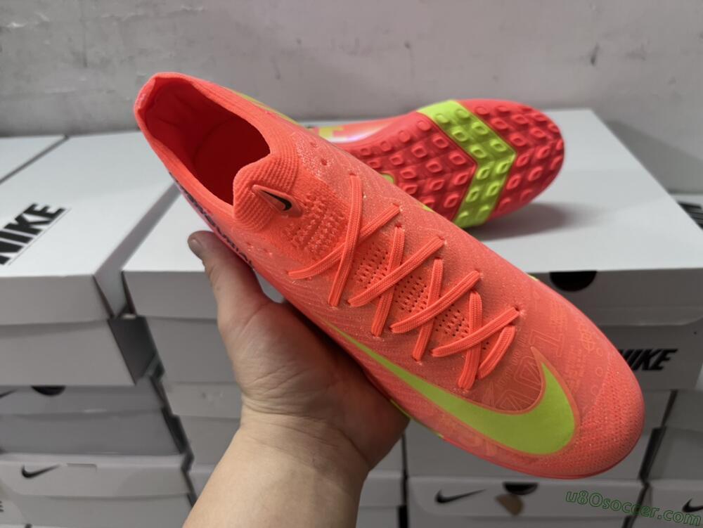 Nike Air Zoom Mercurial Vapor 15 Elite TF Artificial Turf Soccer Shoes - Red/Yellow/White