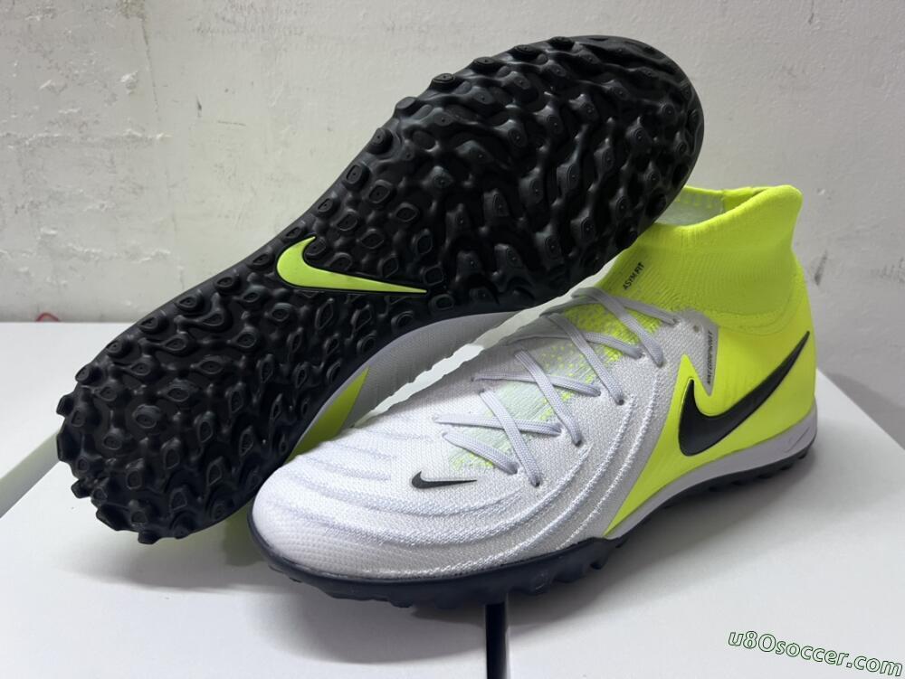 Nike Phantom Luna Elite NU TF Artificial Turf Soccer Shoes - Grey/Yellow/Black