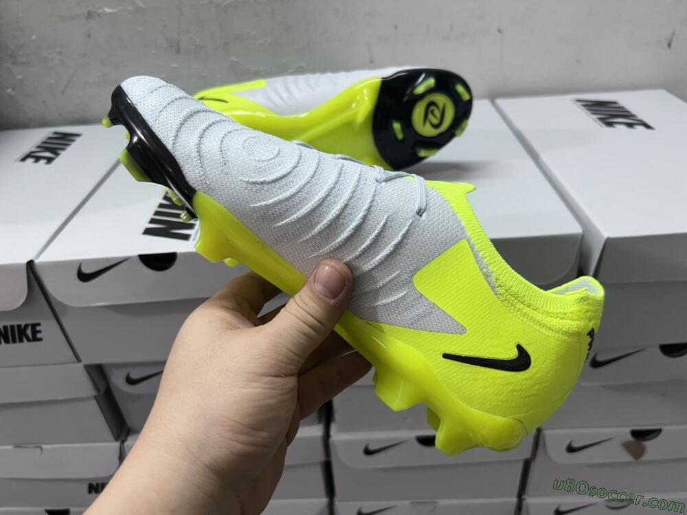 Nike Phantom Luna Elite FG Firm Ground Soccer Cleats - Grey/Yellow/Black