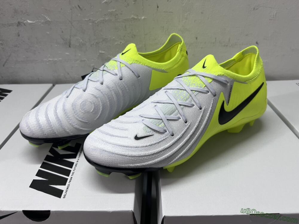 Nike Phantom Luna Elite FG Firm Ground Soccer Cleats - Grey/Yellow/Black