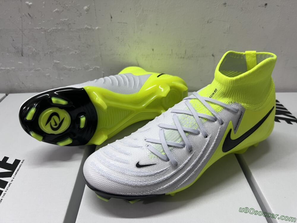 Nike Phantom Luna Elite FG Firm Ground Soccer Cleats - Grey/Yellow/Black