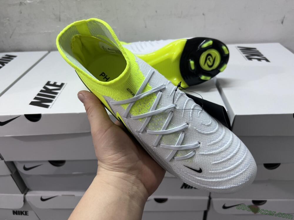 Nike Phantom Luna Elite FG Firm Ground Soccer Cleats - Grey/Yellow/Black