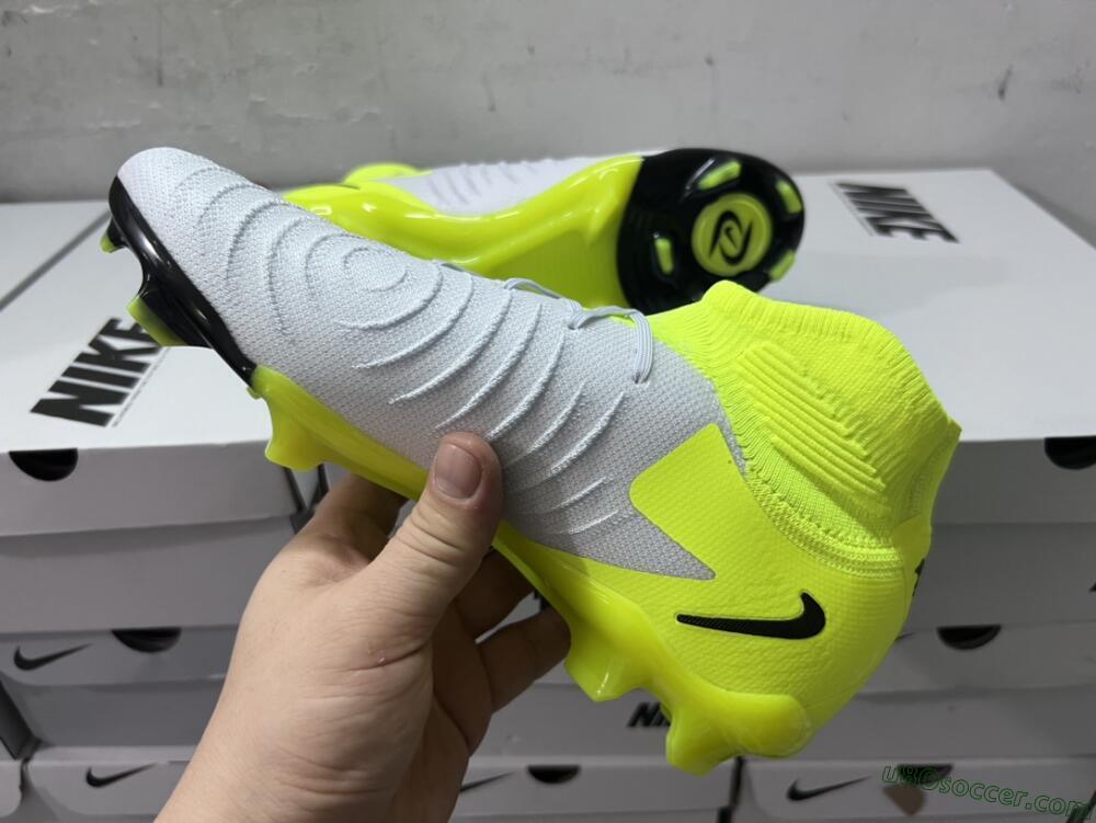 Nike Phantom Luna Elite FG Firm Ground Soccer Cleats - Grey/Yellow/Black