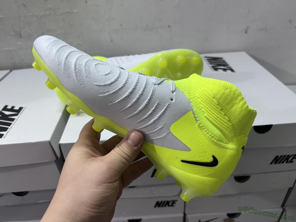 Nike Phantom Luna Elite AG Artificial Grass Soccer Cleats - Grey/Yellow/Black
