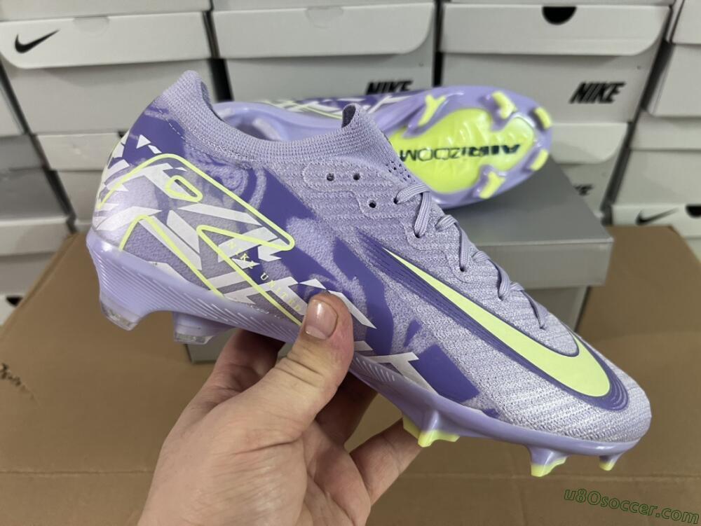 Nike Air Zoom Mercurial Vapor 16 Elite FG Firm Ground Soccer Cleats - Purple/Yellow/White