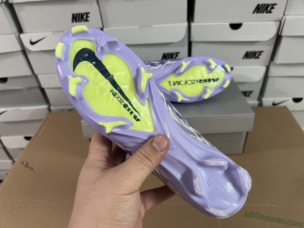 Nike Air Zoom Mercurial Vapor 16 Elite FG Firm Ground Soccer Cleats - Purple/Yellow/White