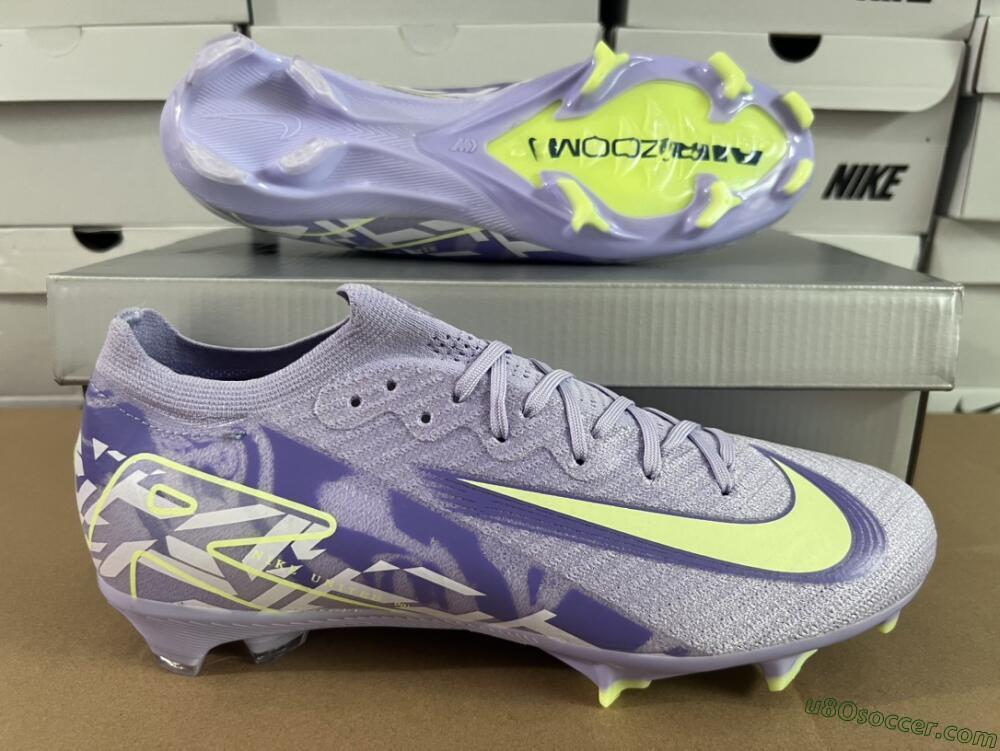 Nike Air Zoom Mercurial Vapor 16 Elite FG Firm Ground Soccer Cleats - Purple/Yellow/White