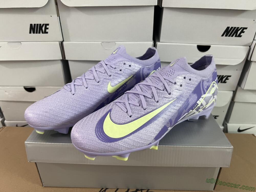 Nike Air Zoom Mercurial Vapor 16 Elite FG Firm Ground Soccer Cleats - Purple/Yellow/White