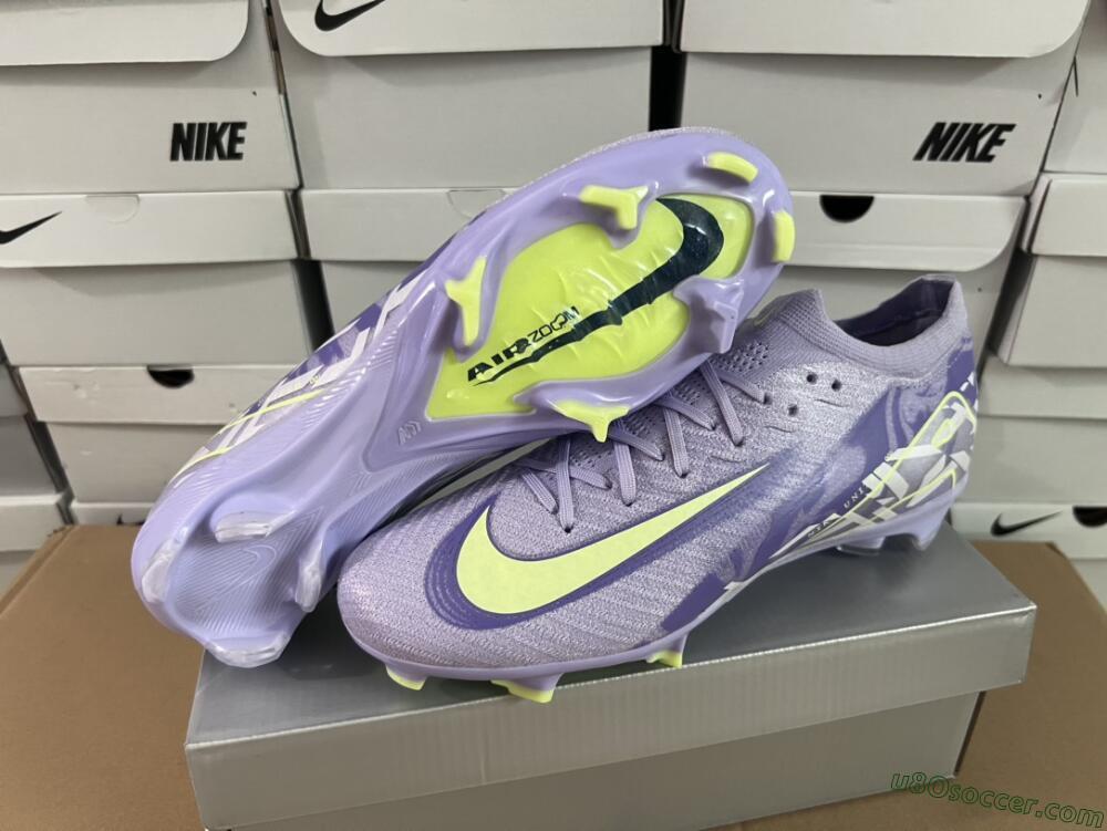 Nike Air Zoom Mercurial Vapor 16 Elite FG Firm Ground Soccer Cleats - Purple/Yellow/White