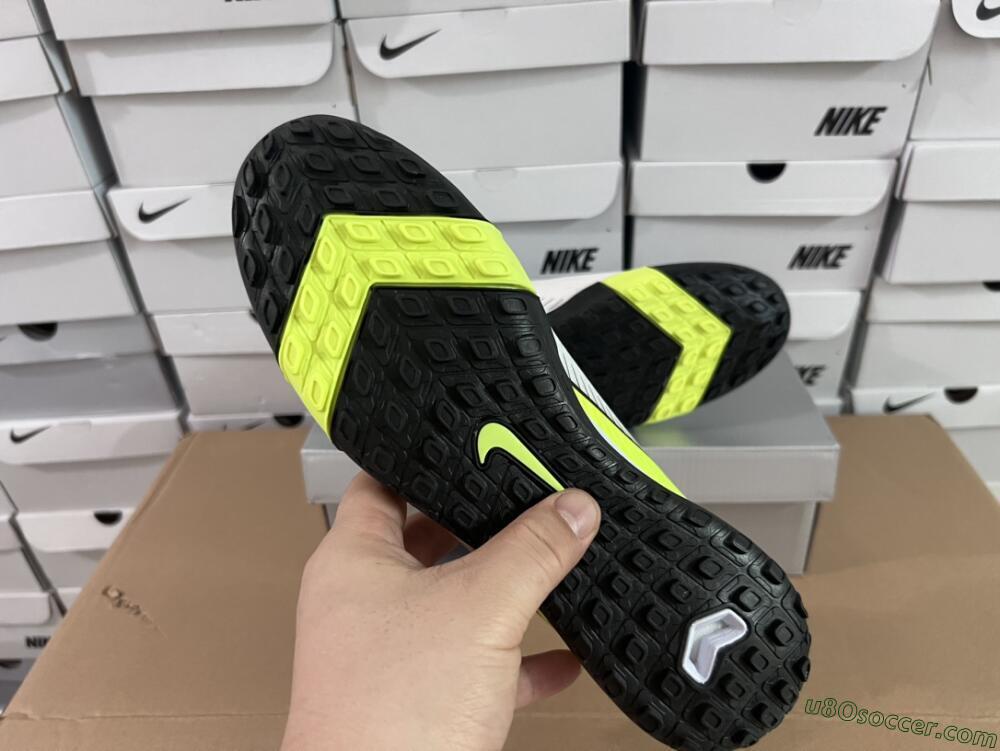 Nike Air Zoom Mercurial Superfly 10 Elite TF Artificial Turf Soccer Shoes - White/Black/Yellow