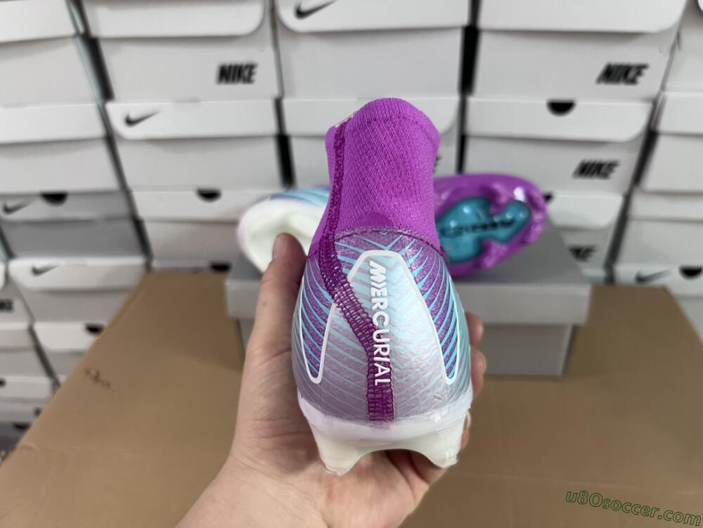 Nike Air Zoom Mercurial Superfly 10 Elite FG Firm Ground Soccer Cleats - Purple/Green