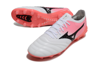 Mizuno Morelia Neo 3 FG Firm Ground Soccer Cleats - White/Black/Pink