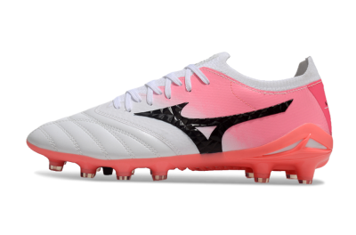 Mizuno Morelia Neo 3 FG Firm Ground Soccer Cleats - White/Black/Pink