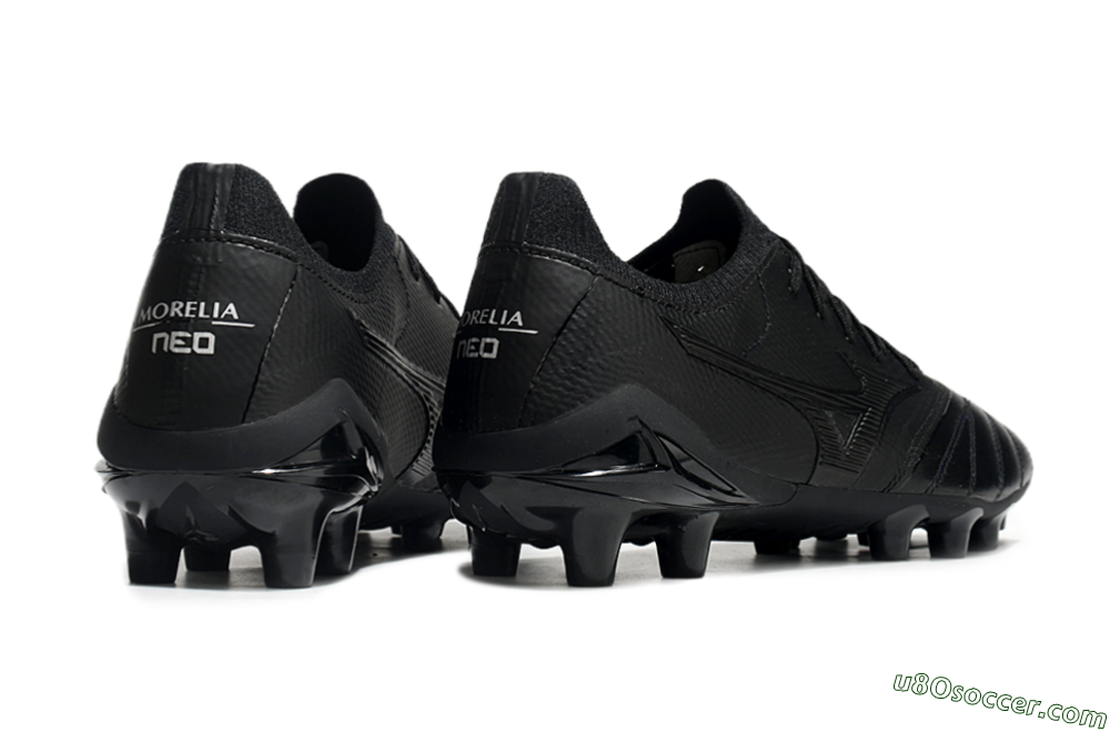 Mizuno Morelia Neo 3 FG Firm Ground Soccer Cleats - Black/Black 7