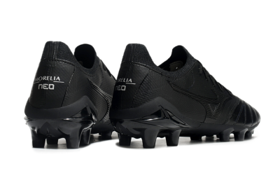 Mizuno Morelia Neo 3 FG Firm Ground Soccer Cleats - Black/Black