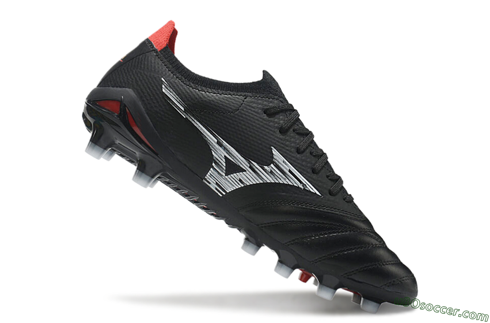 Mizuno Morelia Neo 3 FG Firm Ground Soccer Cleats - Black/White/Red 5