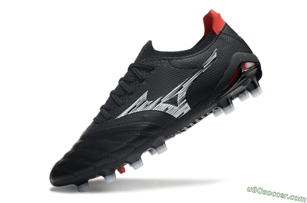 Mizuno Morelia Neo 3 FG Firm Ground Soccer Cleats - Black/White/Red 6