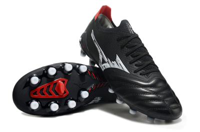 Mizuno Morelia Neo 3 FG Firm Ground Soccer Cleats - Black/White/Red