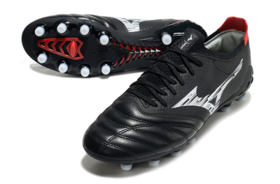 Mizuno Morelia Neo 3 FG Firm Ground Soccer Cleats - Black/White/Red