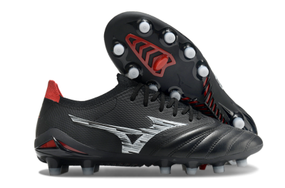 Mizuno Morelia Neo 3 FG Firm Ground Soccer Cleats - Black/White/Red