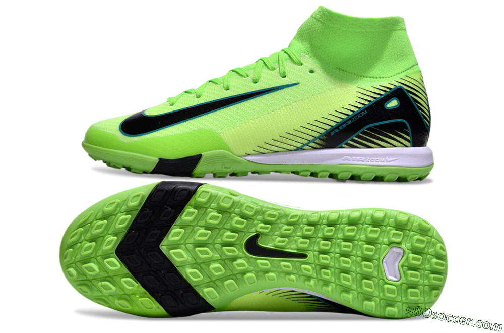 Nike Air Zoom Mercurial Superfly 10 Elite TF Artificial Turf Soccer Shoes - Yellow/Black/White 0