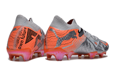 Puma Future Ultimate FG Firm Ground Soccer Cleats - Silver/Red/Pink
