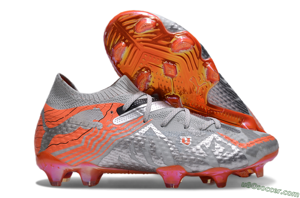 Puma Future Ultimate FG Firm Ground Soccer Cleats - Silver/Red/Pink 1