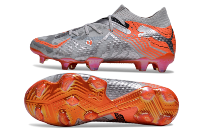 Puma Future Ultimate FG Firm Ground Soccer Cleats - Silver/Red/Pink