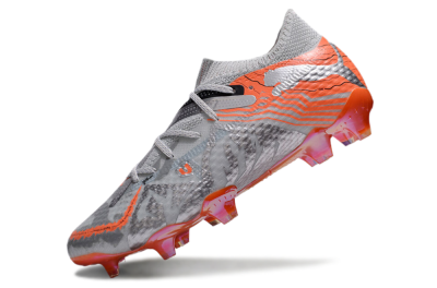 Puma Future Ultimate FG Firm Ground Soccer Cleats - Silver/Red/Pink