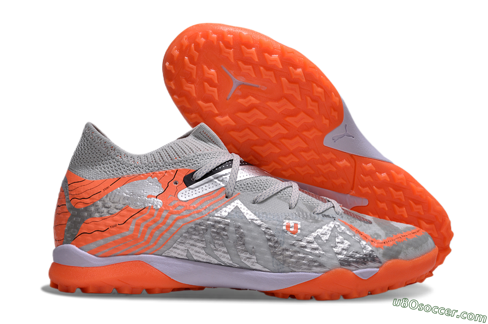 Puma Future Ultimate TF Artificial Turf Soccer Shoes - Silver/Red/White 1