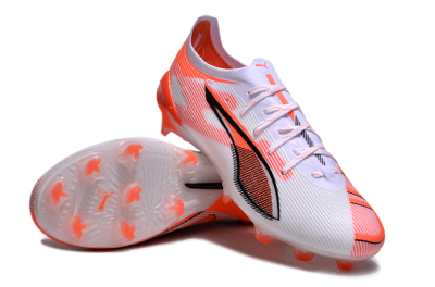 Puma Ultra Ultimate FG Firm Ground Soccer Cleats - White/Black/Red