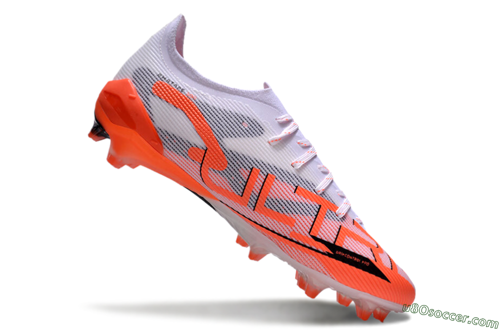 Puma Ultra Ultimate FG Firm Ground Soccer Cleats - White/Black/Red 4