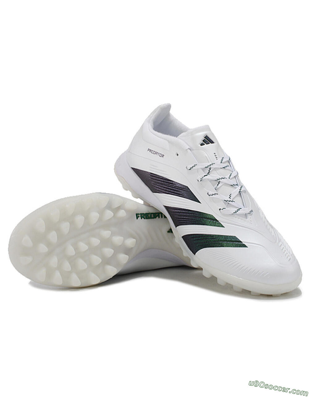 Adidas Predator 24 Elite TF Artificial Turf Soccer Shoes - White/Black 3