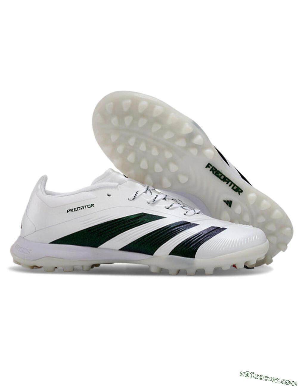 Adidas Predator 24 Elite TF Artificial Turf Soccer Shoes - White/Black 1