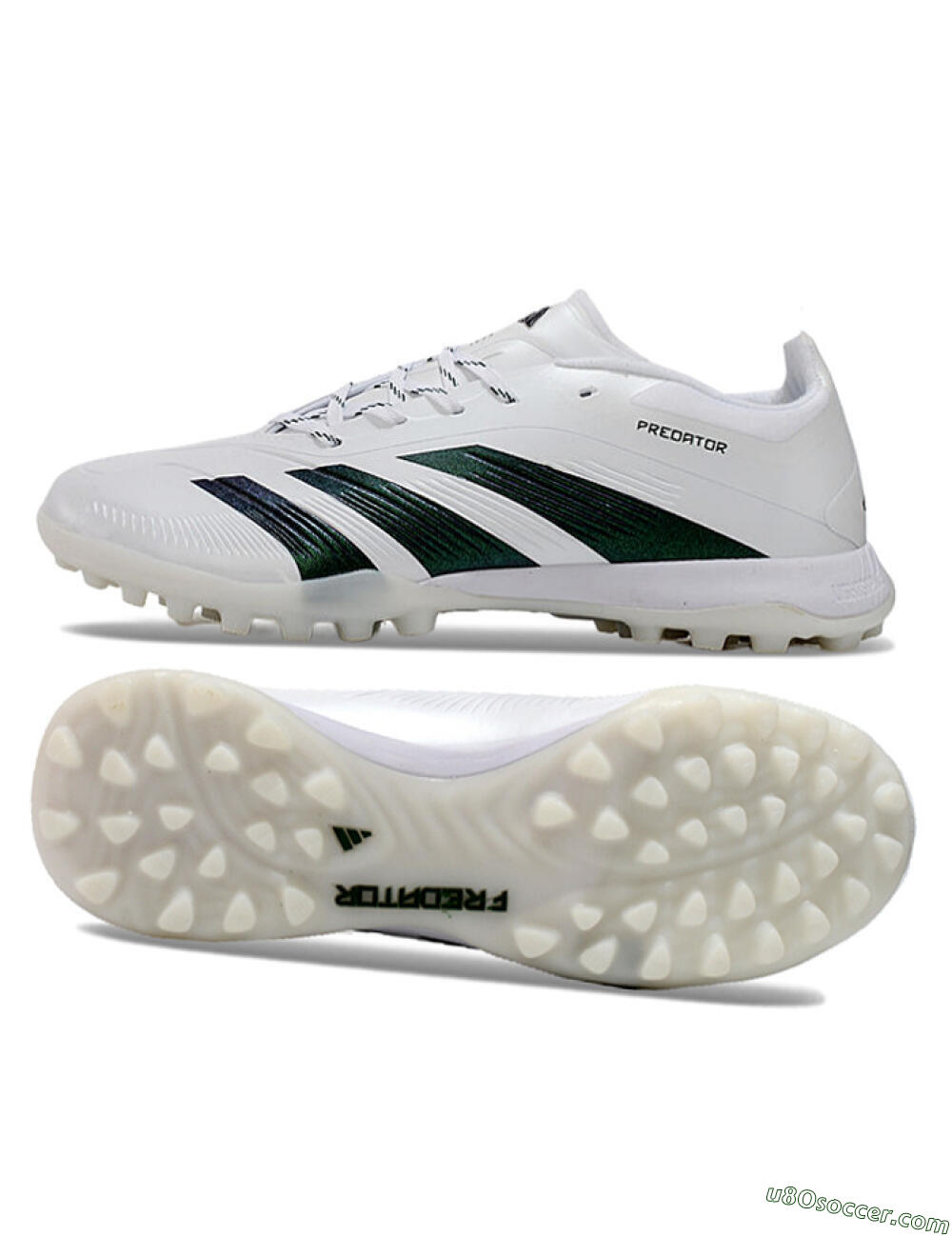 Adidas Predator 24 Elite TF Artificial Turf Soccer Shoes - White/Black 0
