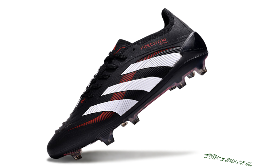 Adidas Predator Elite 24 FG Firm Ground Soccer Cleats - Black/White/Red 5