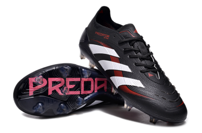Adidas Predator Elite 24 FG Firm Ground Soccer Cleats - Black/White/Red