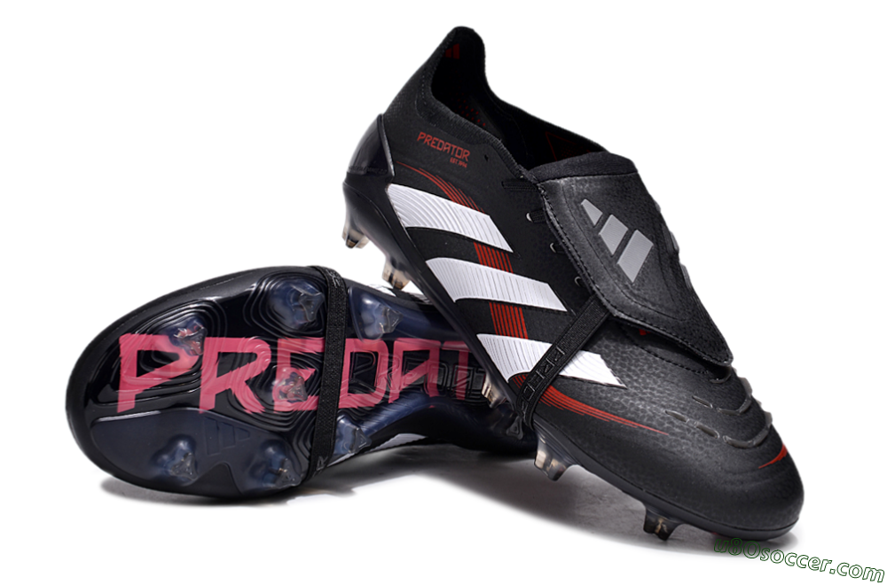 Adidas Predator Elite Foldover Tongue FG Firm Ground Soccer Cleats - Black/White/Red 3