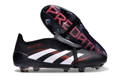 Adidas Predator Elite Foldover Tongue FG Firm Ground Soccer Cleats - Black/White/Red