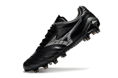 Mizuno Morelia Neo 4 FG Firm Ground Soccer Cleats - Black/Silver