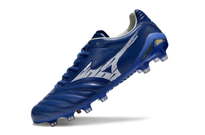 Mizuno Morelia Neo 4 FG Firm Ground Soccer Cleats - Blue/White/Gold