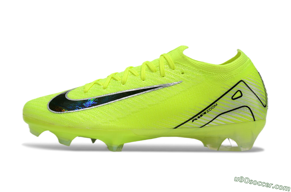 Nike Air Zoom Mercurial Vapor 16 Elite FG Firm Ground Soccer Cleats - Yellow/Black/Silver 2