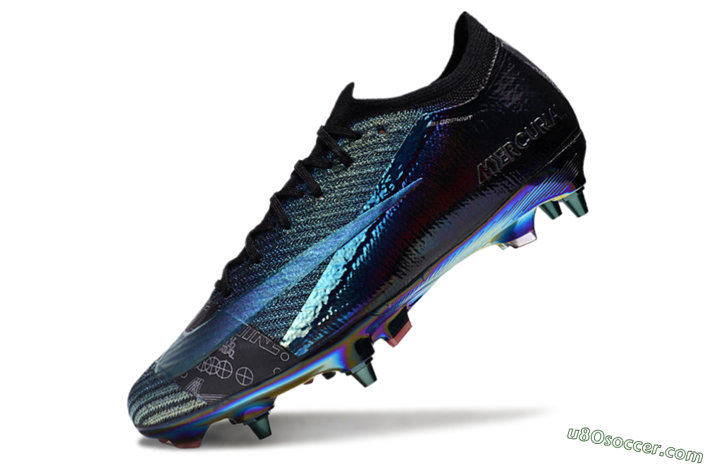 Nike Air Zoom Mercurial Vapor 15 Elite SG Soft Ground Soccer Cleats - Blue/Black/Gold 5
